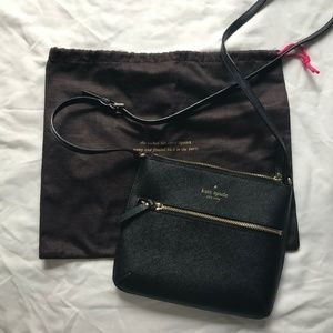 Black Leather Crossbody Kate Spade Bag